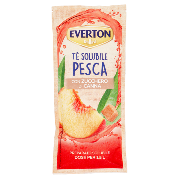 Everton Tè Solubile Pesca con Zucchero di Canna 125 g