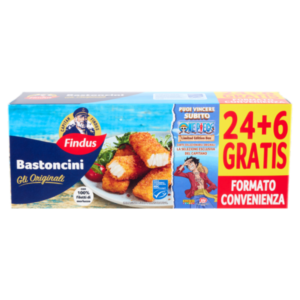 Capitan Findus 30 Bastoncini con 100% Filetti di Merluzzo 750 g