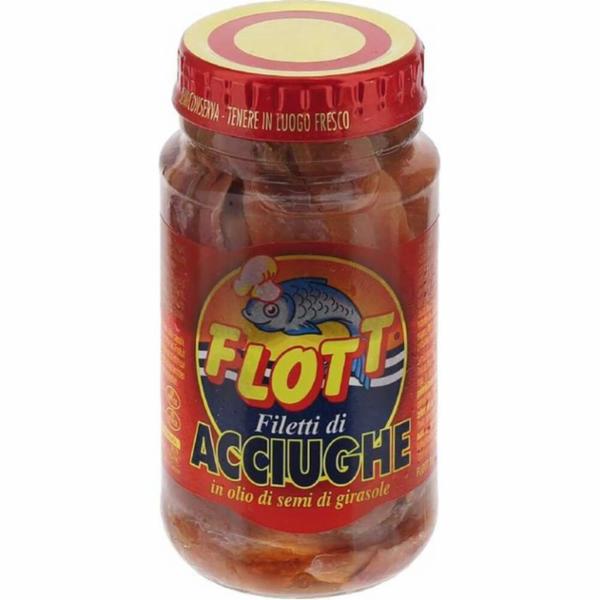 Flott Filetti di Acciughe in Olio di Girasole 140g