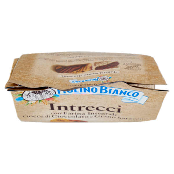 Mulino Bianco Intrecci Biscotti Integrali con Frolla al Cacao e Gocce Cioccolato 300g