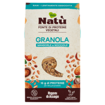 Rigoni Di Asiago Natù Fonte Di Proteine Vegetali Granola Mandorle e Nocciole Bio 250 g