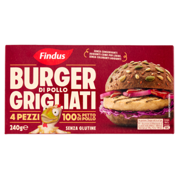 Findus Burger Grigliati di Pollo 240 g