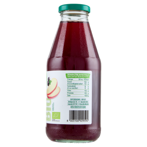 Selex Natura Chiama Succo di Melagrana, Mela, Uva e Ribes Nero Biologico 500 ml