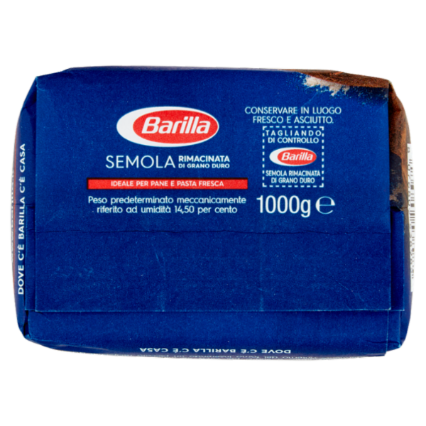 Barilla Semola Rimacinata Grano Duro Ideale per Pane e Pasta Fresca 1000g