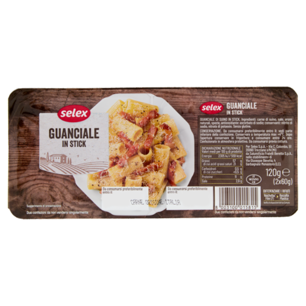 Selex Guanciale in Stick 2x60 g