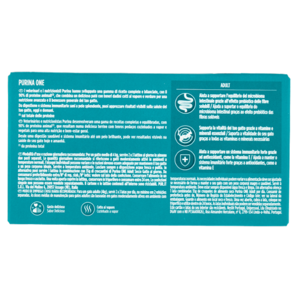 PURINA ONE Adult Terrine Pollo e Carote, Salmone e Carote 4 x 85g