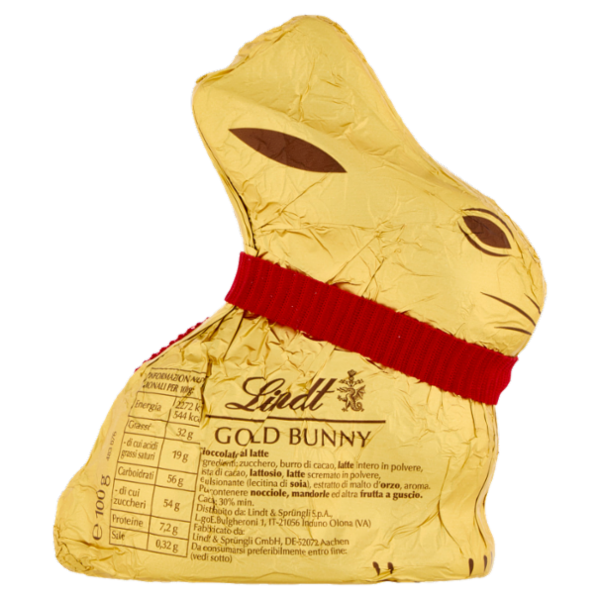 Lindt Gold Bunny Coniglietto Pasqua Cioccolato al Latte 100 g
