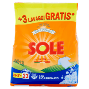 Sole Polvere Lavatrice Bianco Splendente 23 Lavaggi 1,437 Kg
