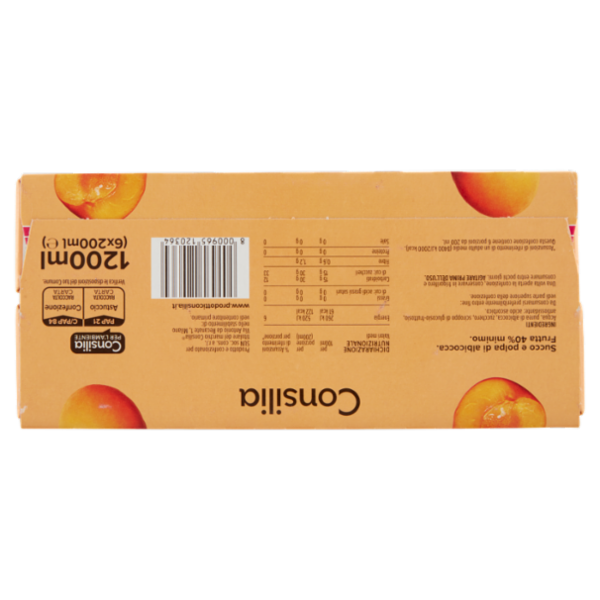 Consilia Succo e Polpa di Albicocca 6x200 ml