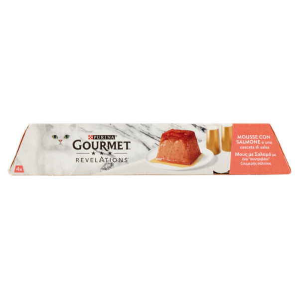 PURINA GOURMET Revelations Mousse con Salmone e una cascata di salsa 4 x 57 g