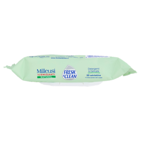 Fresh & Clean Salviettine Milleusi Igienizzanti Natural 20 pz