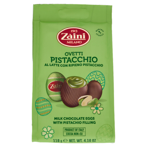 Zàini Ovetti Pistacchio al Latte con Ripieno Pistacchio 118 g