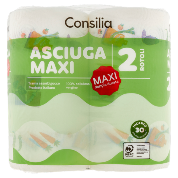 Consilia Asciugatutto 2 Veli Maxi 2 rotoli
