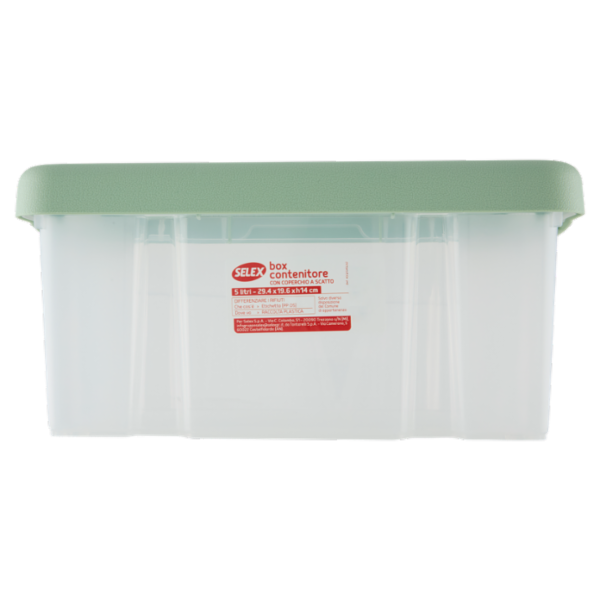 Selex Contenitore con Coperchio a Scatto Verde Cammeo 5 L