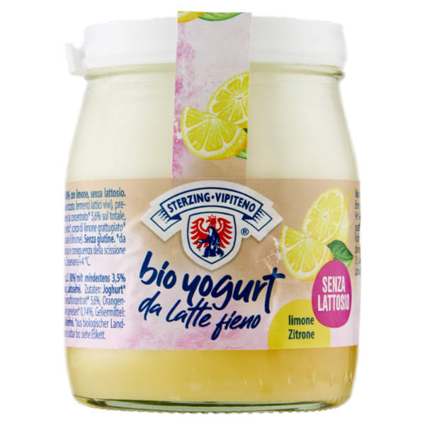 Sterzing Vipiteno bio yogurt da Latte fieno limone Senza Lattosio 150 g