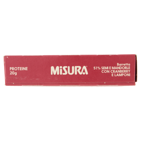 Misura Protein Barrette 51% Semi e Mandorle con Cranberry e Lamponi 4 x 30 g