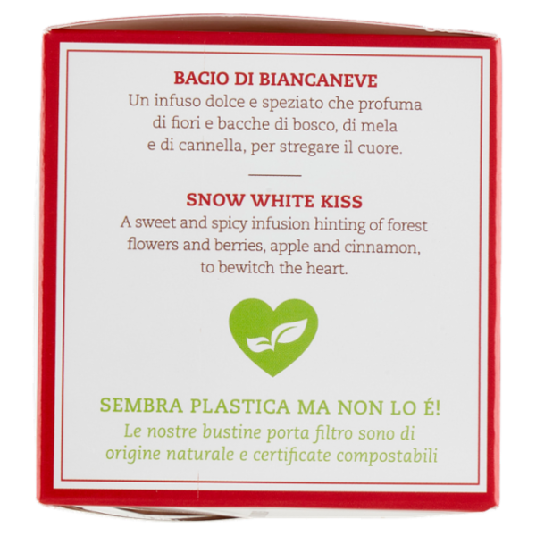 Reginadifiori bacio di Biancaneve Infuso di frutti e spezie con mela e cannella 15 x 3 g