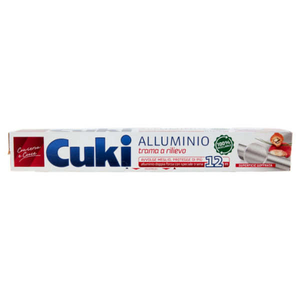 Cuki Conserva e Cuoce Alluminio trama a rilievo Superficie Goffrata 12 m