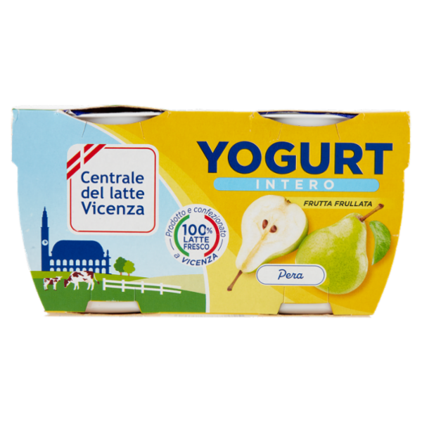 Centrale del latte Vicenza Yogurt Intero Frutta Frullata Pera 2 x 125 g