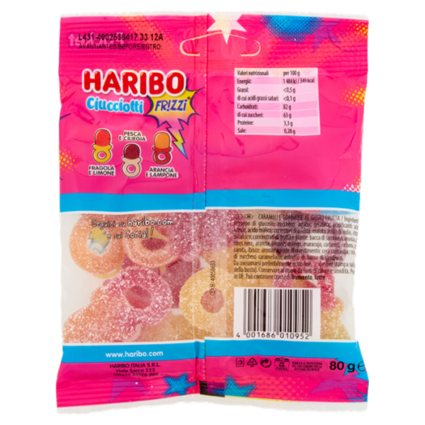 Haribo Ciucciotti Fr!zzi 80 g
