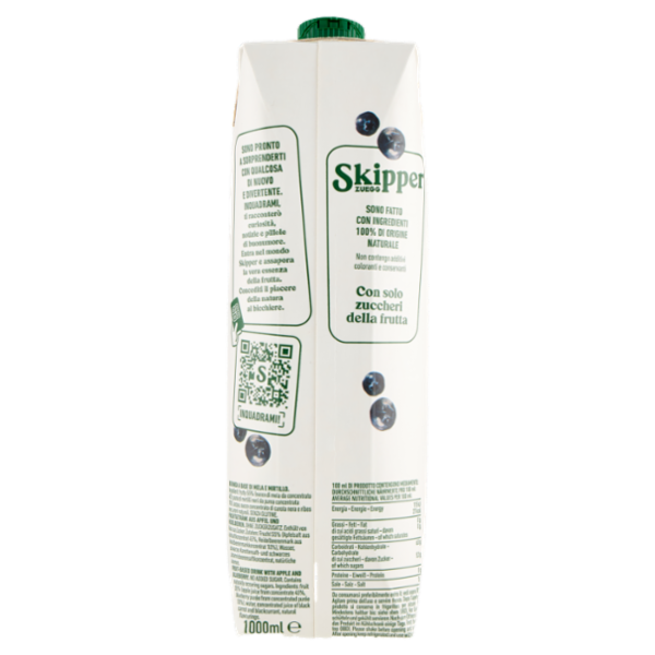 Zuegg Skipper Mirtillo Mix Senza zuccheri aggiunti 1000 ml