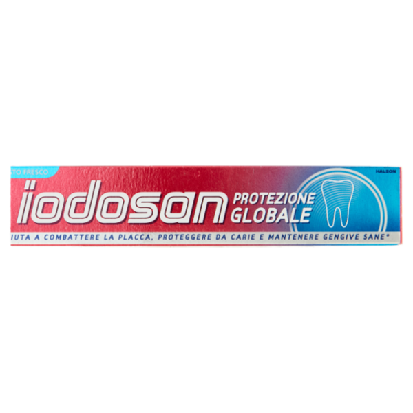 Iodosan Protezione Globale dentifricio con fluoro gengive sane combatte placca e carie 75 ml