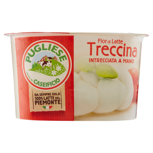 Caseificio Pugliese Fior di Latte Treccina Intrecciata a Mano 200 g