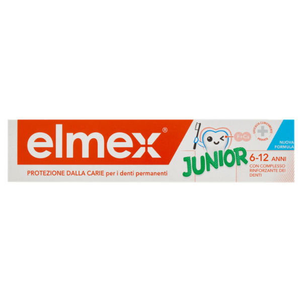 elmex dentifricio Junior bimbi, bambini 6-12 anni 75 ml