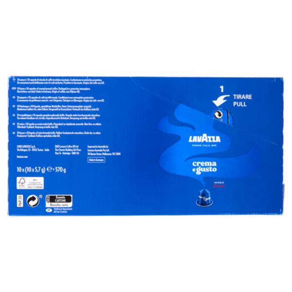 Lavazza crema e gusto Classico Compatibile con Nespresso Original 10 Capsule 10x5,7g
