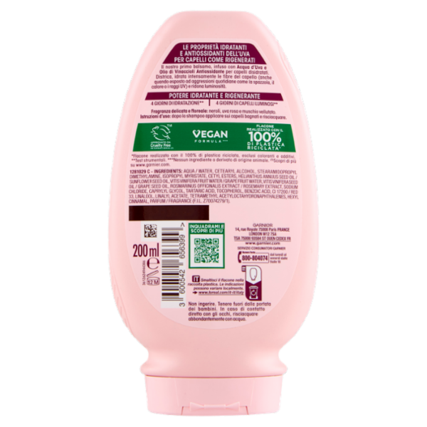 Garnier Ultra Dolce Balsamo Idratante & Rigenerante Idratazione d'Uva 200 ml