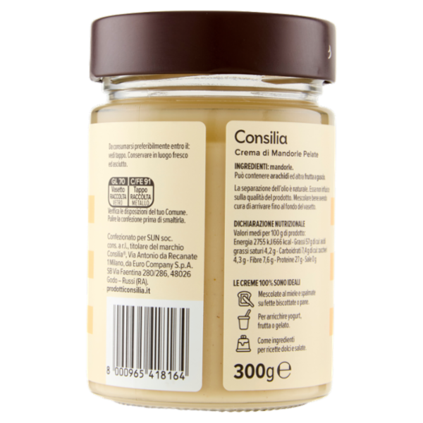 Consilia Crema 100% Mandorle 300 g
