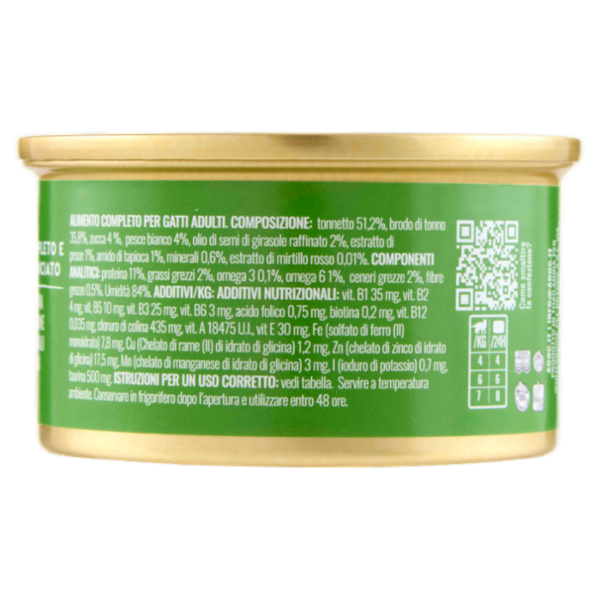 ADoC Complete For Cats Filetti di Tonnetto con Zucca e Pesce Bianco in Brodo 80 g