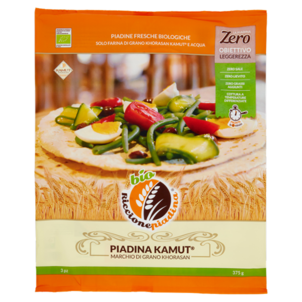 Riccionepiadina bio Piadina Kamut Marchio di Grano Khorasan 3 x 125 g