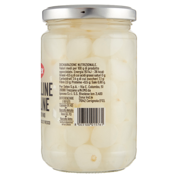 Selex Cipolline Perline Aromatizzate con Aceto di Vino 300 g