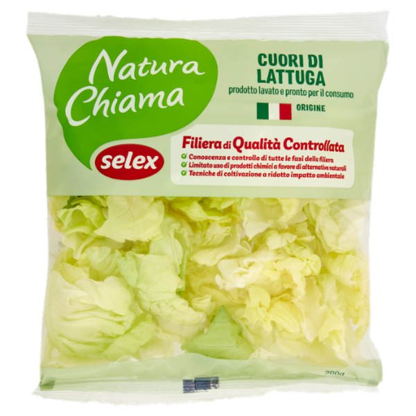 Selex Natura Chiama Cuori di Lattuga Lavati e Pronti per il Consumo 200 g