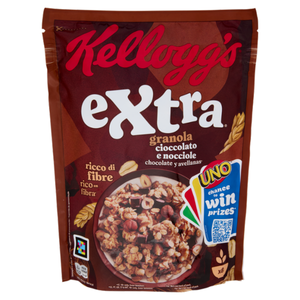 Kellogg's extra granola cioccolato e nocciole 375 g