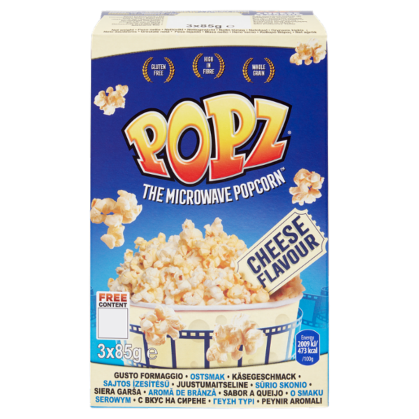 Popz the Microwave Popcorn Gusto Formaggio 3 x 85 g