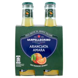BIBITE SANPELLEGRINO, Bevande Gassate, Naturali, Aranciata Amara, Vetro 4x20cl