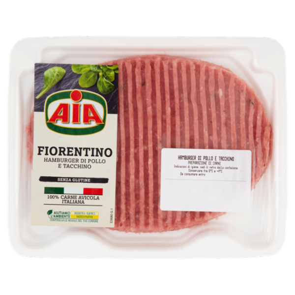 Aia Fiorentino Hamburger di Pollo e Tacchino 0,180 kg