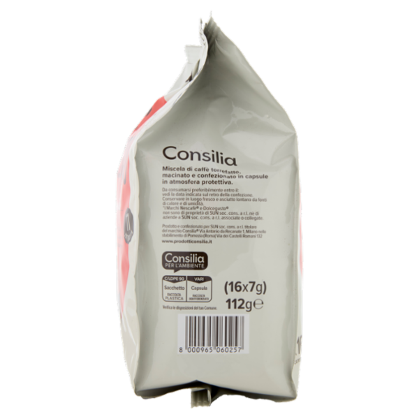 Consilia Caffè in Capsule Espresso Classico Compatibili Dolce Gusto 16 pezzi