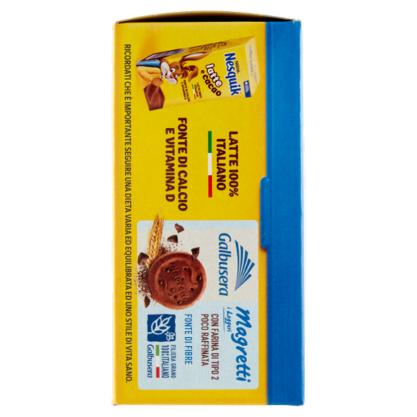 NESQUIK Box Merenda Nesquik Pronto da Bere con 3 frollini Magretti Galbusera Confezione 207 g