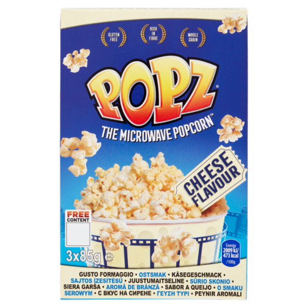 Popz the Microwave Popcorn Gusto Formaggio 3 x 85 g