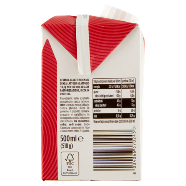 Milk Pro High Protein 40g da 100% Latte di Montagna 500 ml