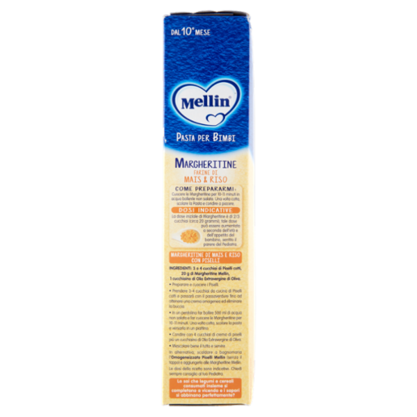 Mellin Pasta per Bimbi Margheritine Farine di Mais & Riso 280 g
