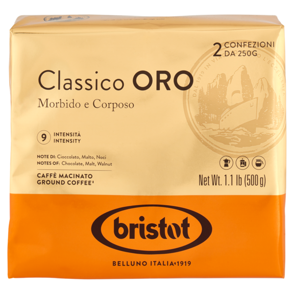 bristot Classico Oro Caffè Macinato 2 x 250 g