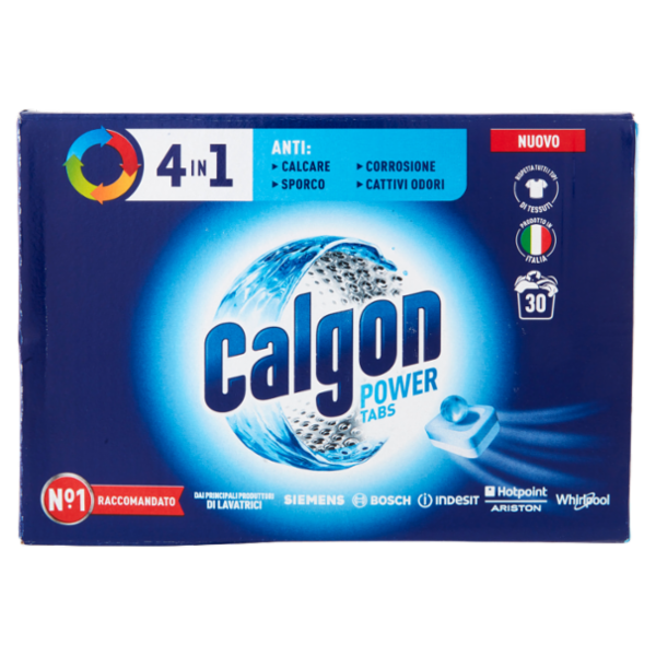 Calgon Power Tabs 4in1 Anticalcare lavatrice 30 Tabs 390 gr