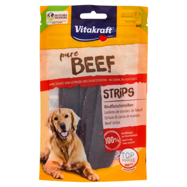 Vitakraft pure Beef Strips Strisce di carne di manzo 80 g