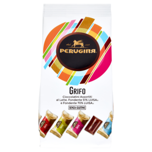 PERUGINA Grifo Assortito Cioccolatini Di Cioccolato Fondente e Al Latte Sacchetto 200g