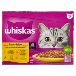 Whiskas Selezione Delicata In Salsa Con Pollo, Con Pollame, Con Anatra, Con Tacchino 12 x 85 g