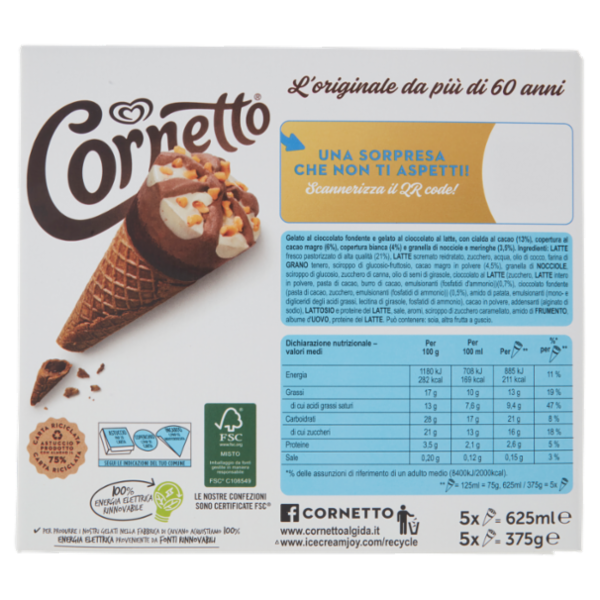 Cornetto Algida Sbagliato Classico 5 x 75 g